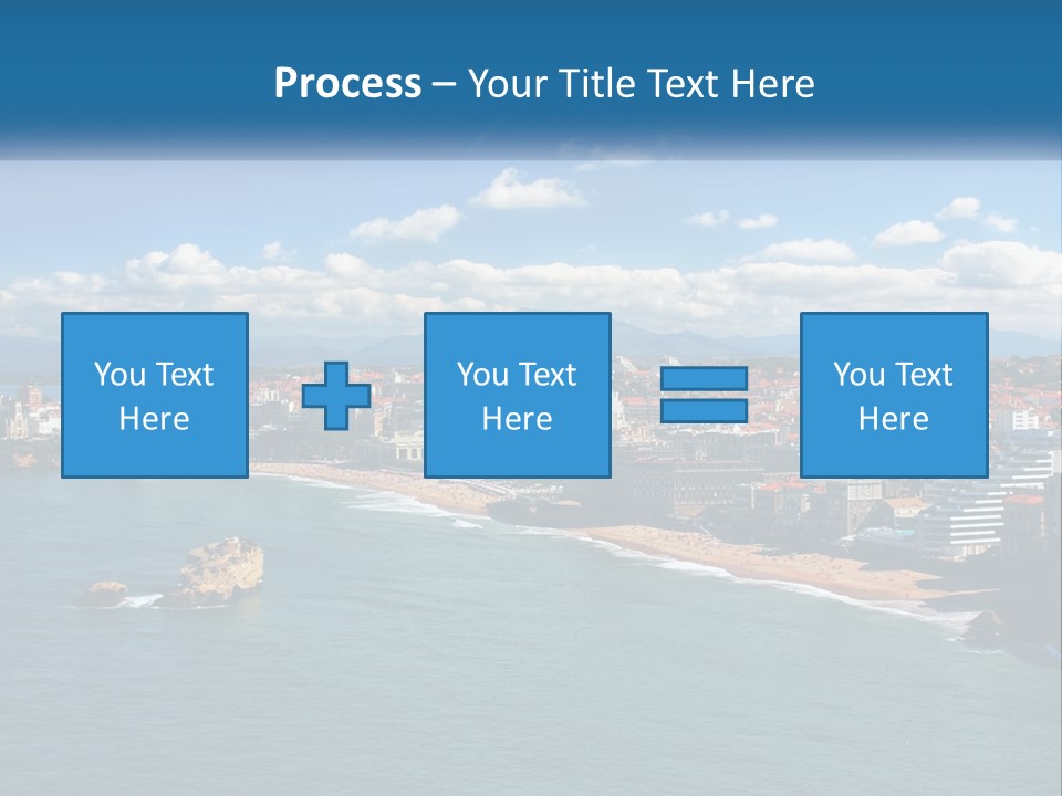 A View Of A Beach With A City In The Background PowerPoint Template