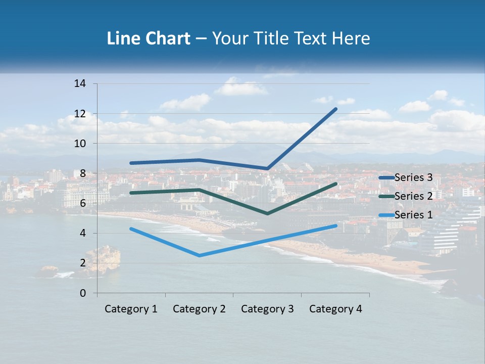 A View Of A Beach With A City In The Background PowerPoint Template