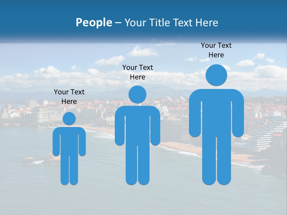 A View Of A Beach With A City In The Background PowerPoint Template