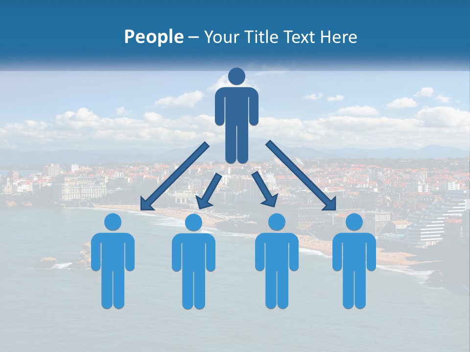 A View Of A Beach With A City In The Background PowerPoint Template