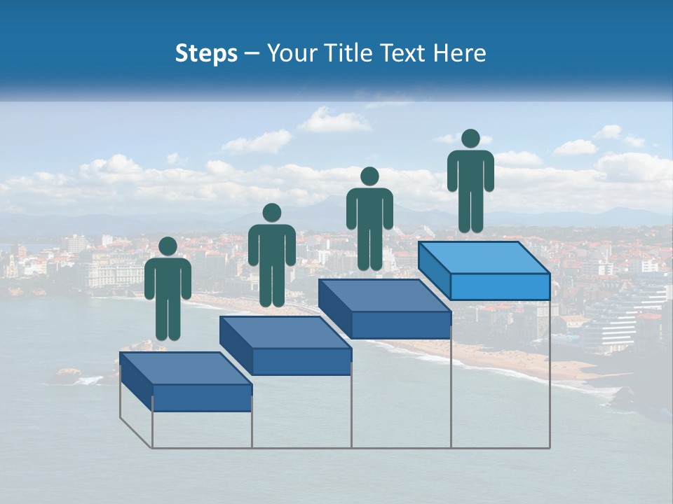 A View Of A Beach With A City In The Background PowerPoint Template