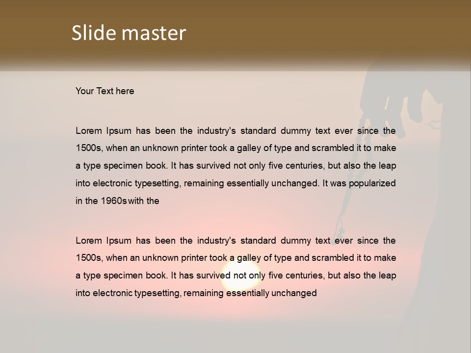 A Person Holding A Rosary With The Sun Setting In The Background PowerPoint Template