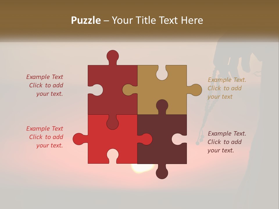 A Person Holding A Rosary With The Sun Setting In The Background PowerPoint Template