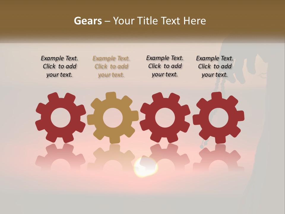 A Person Holding A Rosary With The Sun Setting In The Background PowerPoint Template