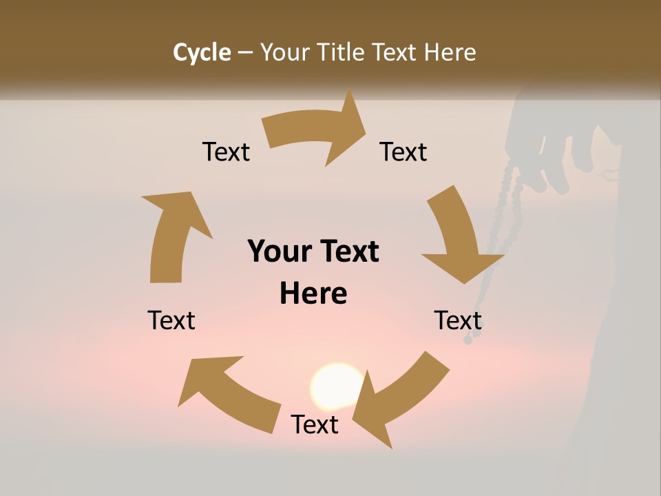 A Person Holding A Rosary With The Sun Setting In The Background PowerPoint Template