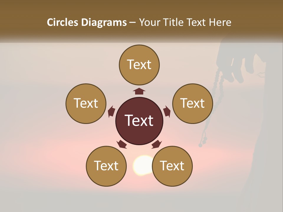 A Person Holding A Rosary With The Sun Setting In The Background PowerPoint Template