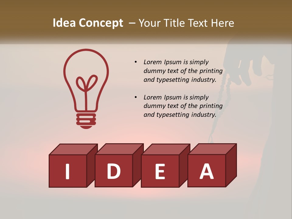 A Person Holding A Rosary With The Sun Setting In The Background PowerPoint Template