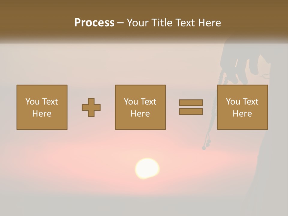 A Person Holding A Rosary With The Sun Setting In The Background PowerPoint Template