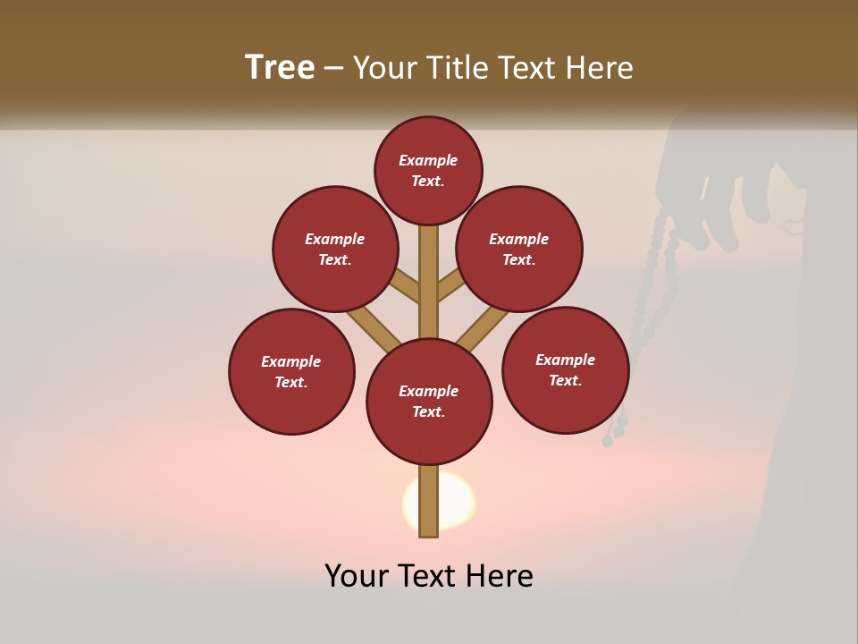 A Person Holding A Rosary With The Sun Setting In The Background PowerPoint Template