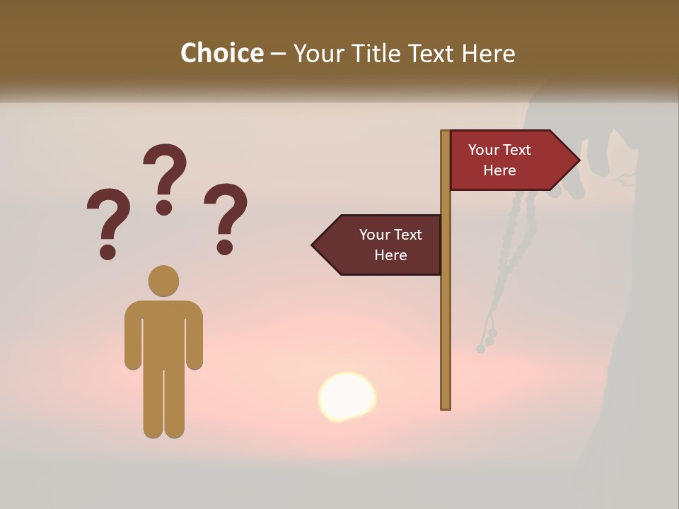 A Person Holding A Rosary With The Sun Setting In The Background PowerPoint Template