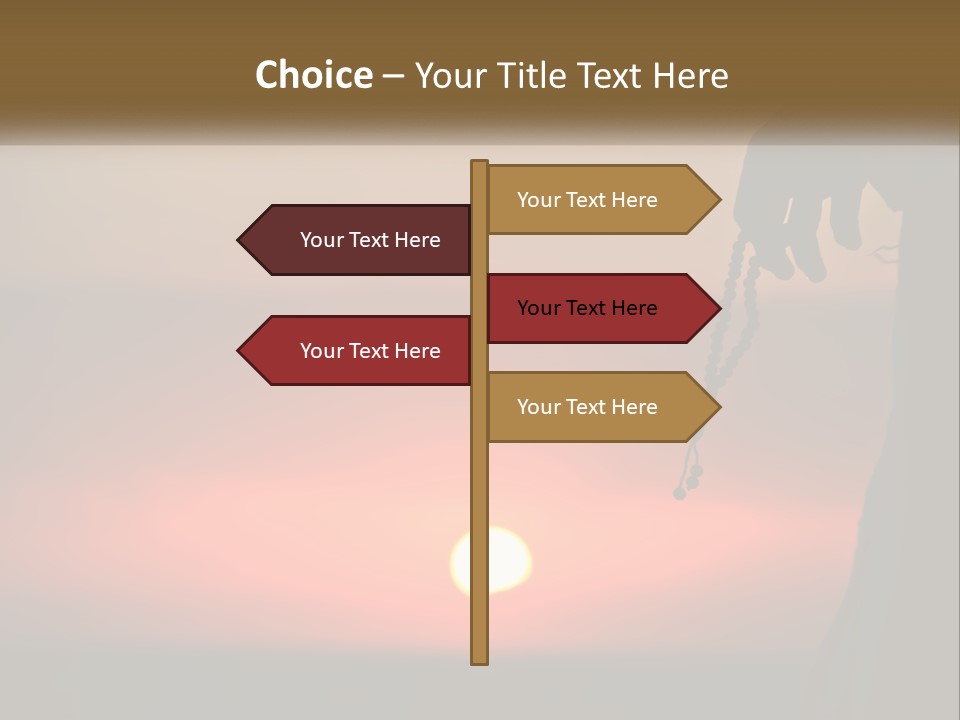 A Person Holding A Rosary With The Sun Setting In The Background PowerPoint Template