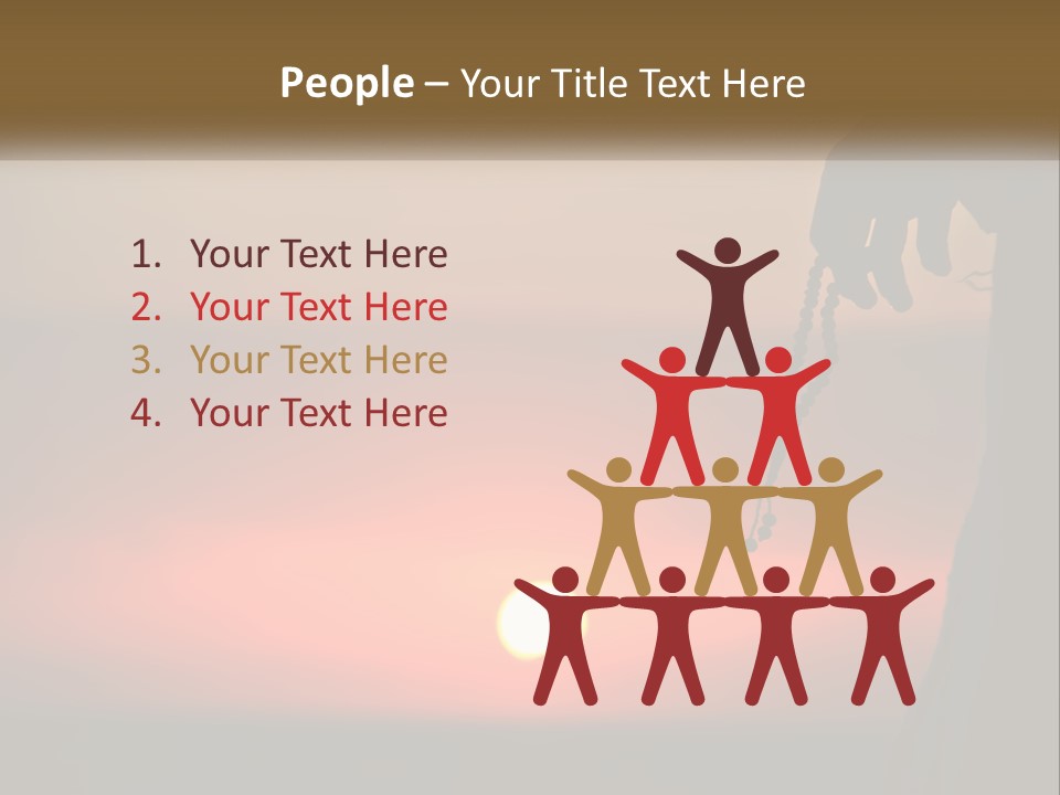 A Person Holding A Rosary With The Sun Setting In The Background PowerPoint Template