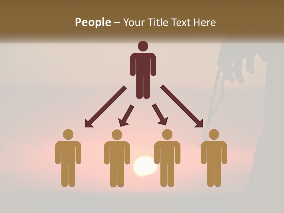 A Person Holding A Rosary With The Sun Setting In The Background PowerPoint Template