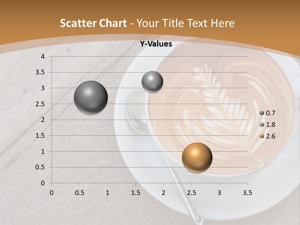 A Cup Of Coffee On A Saucer On A Wooden Table PowerPoint Template