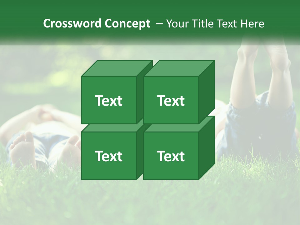 A Group Of People Laying On Top Of A Lush Green Field PowerPoint Template