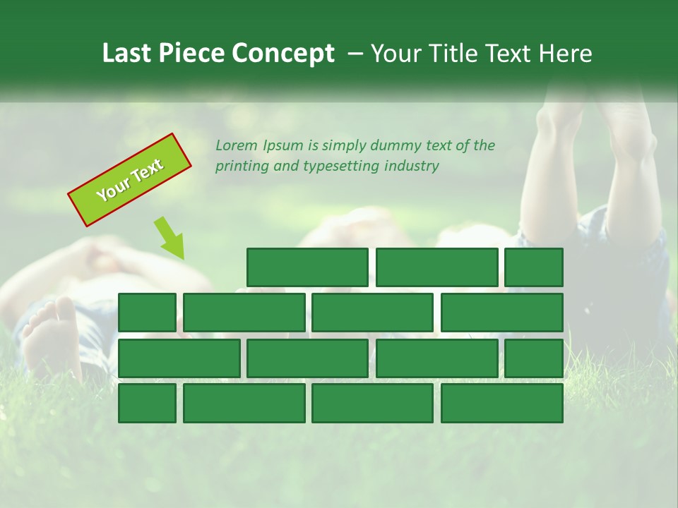 A Group Of People Laying On Top Of A Lush Green Field PowerPoint Template