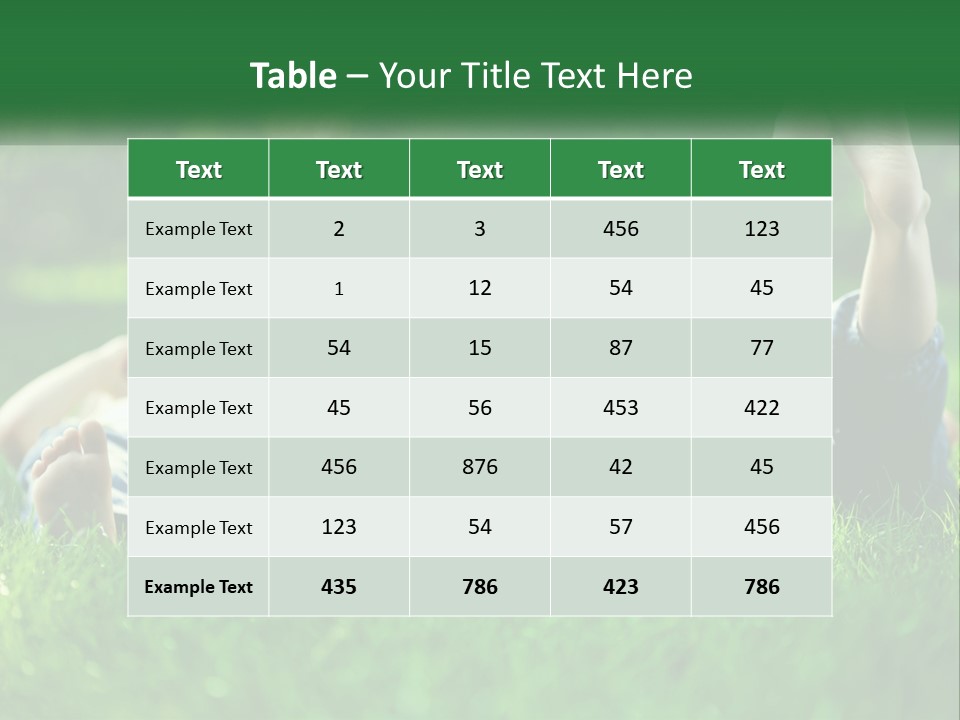A Group Of People Laying On Top Of A Lush Green Field PowerPoint Template