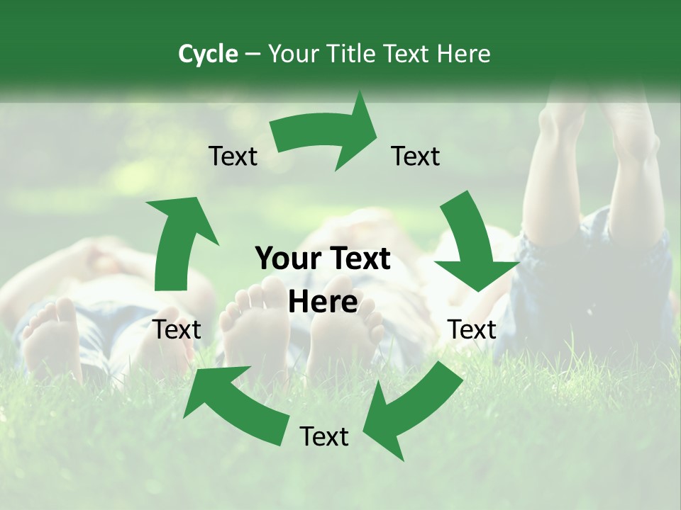 A Group Of People Laying On Top Of A Lush Green Field PowerPoint Template