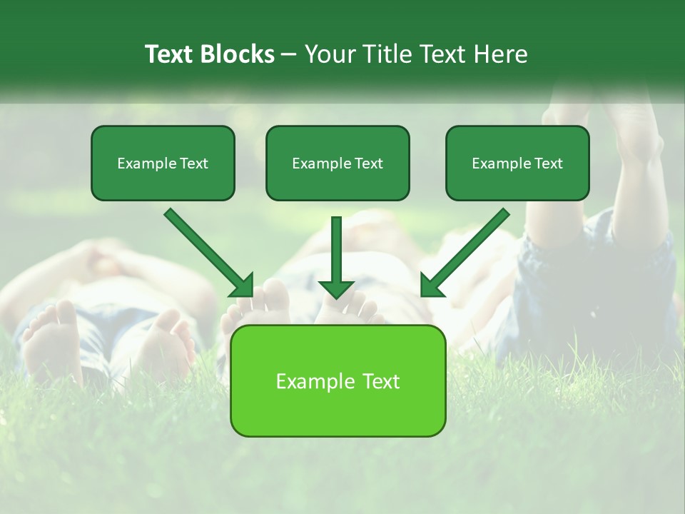 A Group Of People Laying On Top Of A Lush Green Field PowerPoint Template