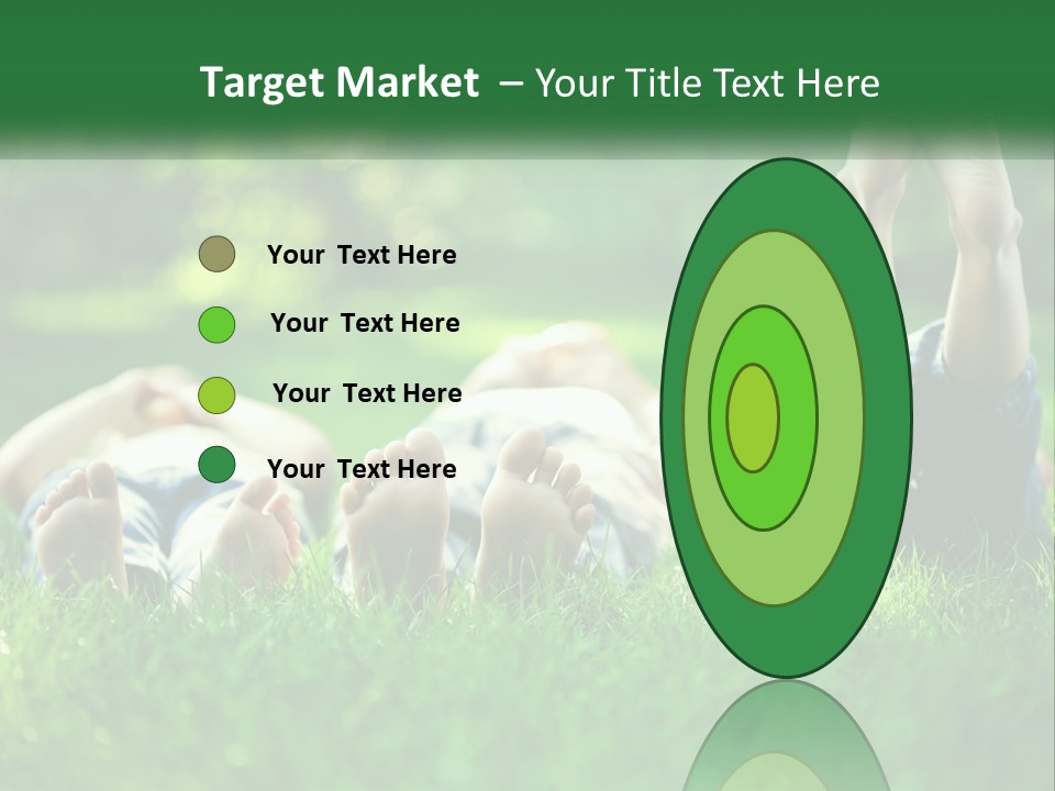 A Group Of People Laying On Top Of A Lush Green Field PowerPoint Template