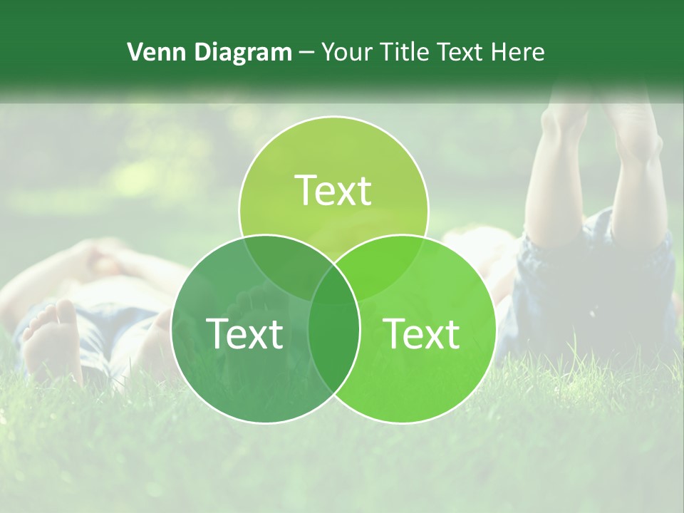 A Group Of People Laying On Top Of A Lush Green Field PowerPoint Template