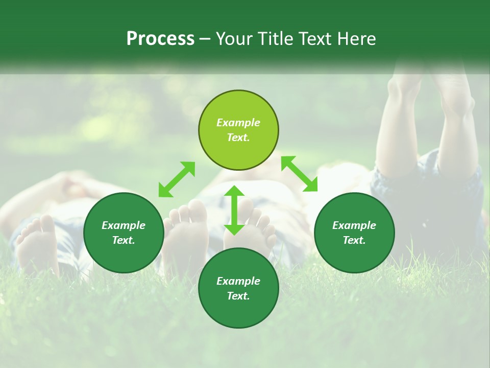 A Group Of People Laying On Top Of A Lush Green Field PowerPoint Template