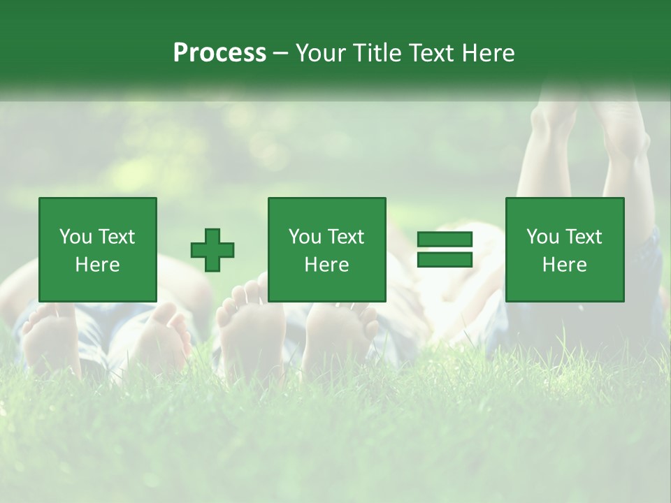 A Group Of People Laying On Top Of A Lush Green Field PowerPoint Template