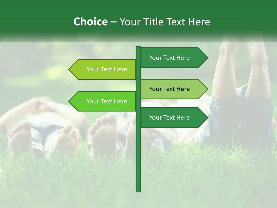 A Group Of People Laying On Top Of A Lush Green Field PowerPoint Template