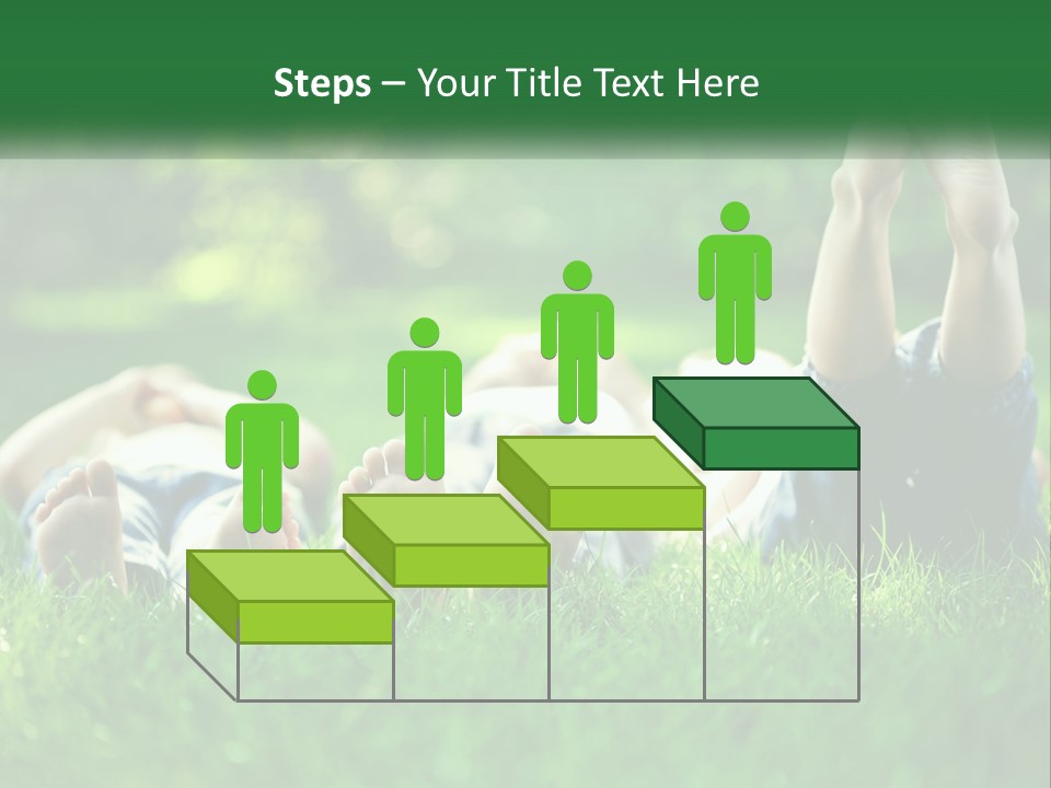A Group Of People Laying On Top Of A Lush Green Field PowerPoint Template