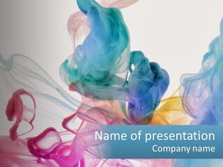 A Group Of Different Colored Smokes In The Air PowerPoint Template