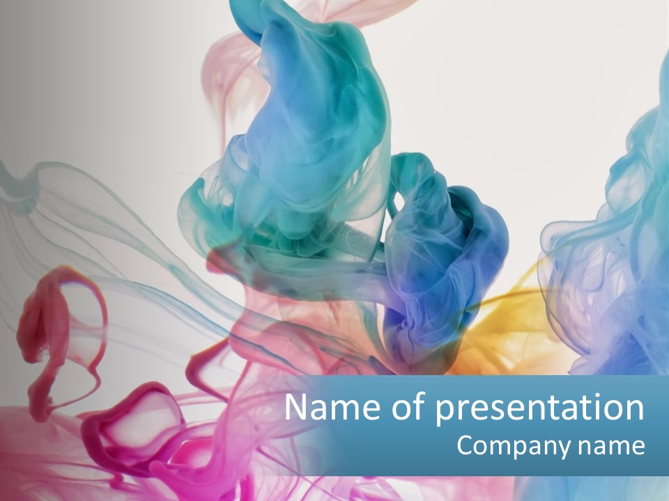 A Group Of Different Colored Smokes In The Air PowerPoint Template