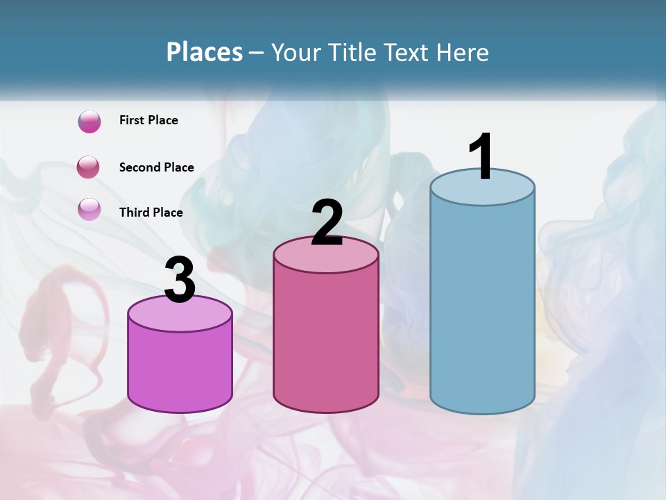 A Group Of Different Colored Smokes In The Air PowerPoint Template