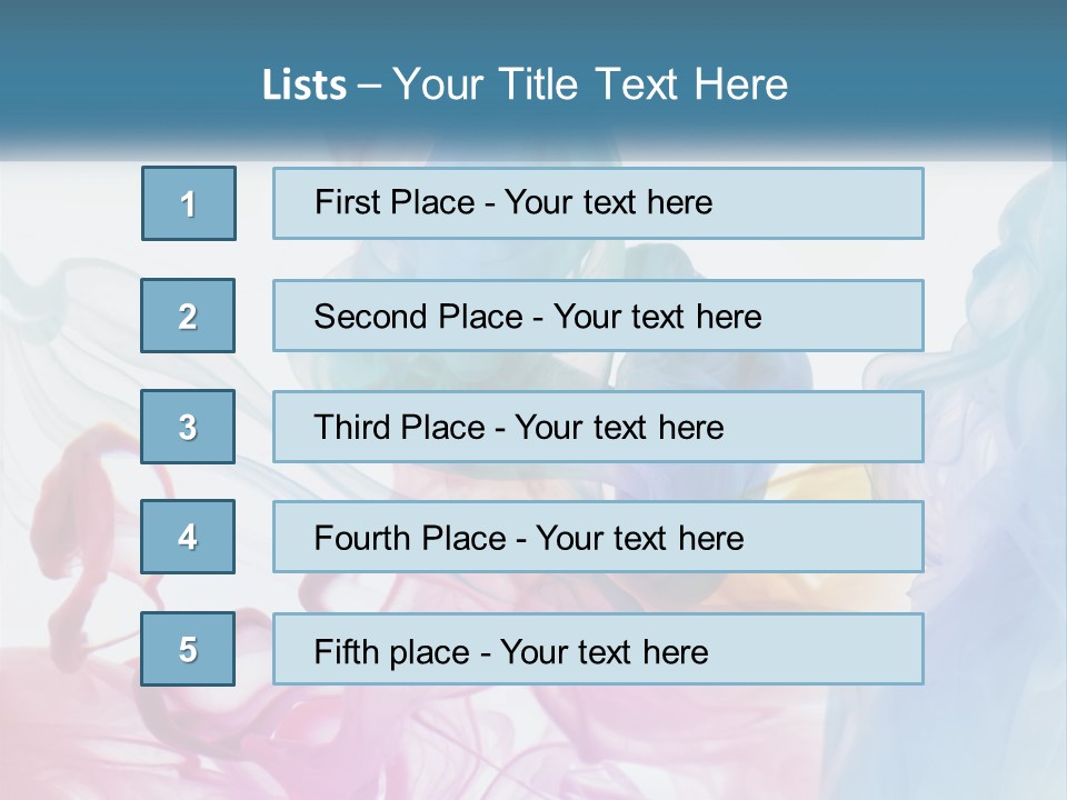 A Group Of Different Colored Smokes In The Air PowerPoint Template