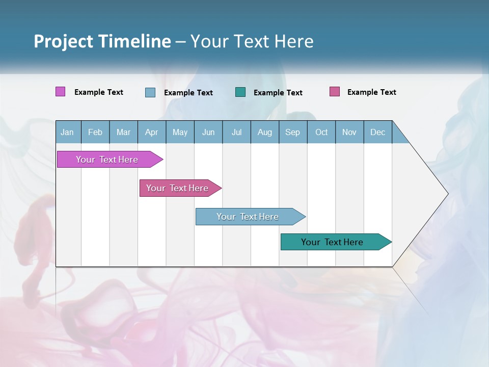 A Group Of Different Colored Smokes In The Air PowerPoint Template