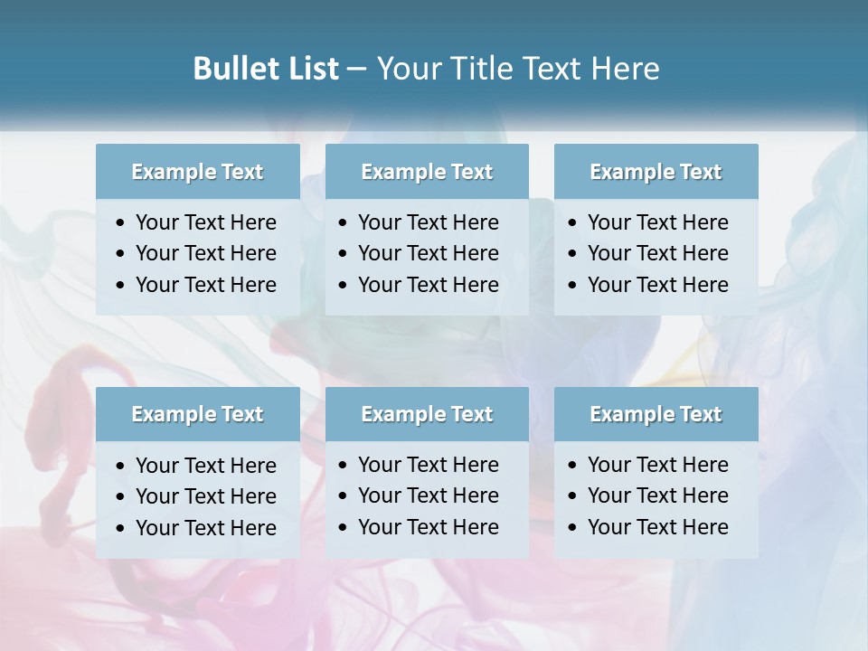 A Group Of Different Colored Smokes In The Air PowerPoint Template