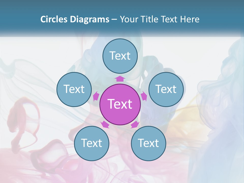 A Group Of Different Colored Smokes In The Air PowerPoint Template