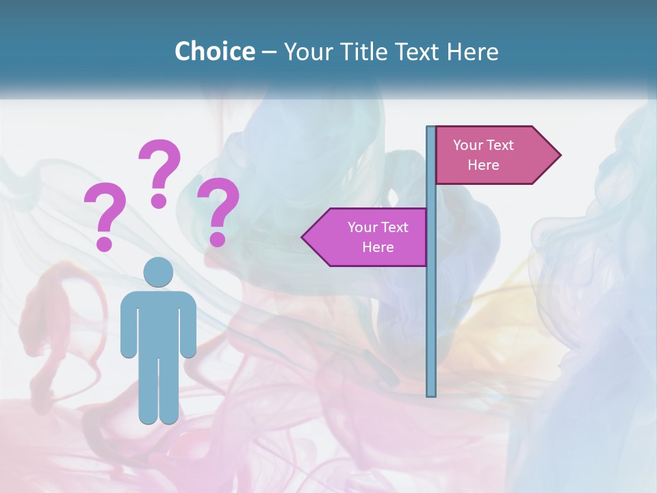 A Group Of Different Colored Smokes In The Air PowerPoint Template