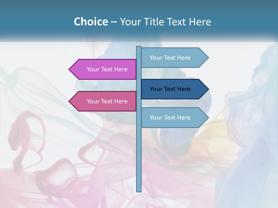 A Group Of Different Colored Smokes In The Air PowerPoint Template