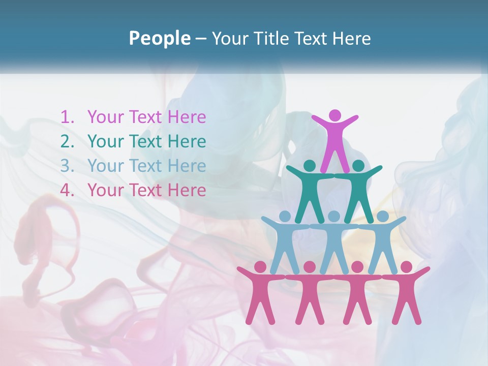 A Group Of Different Colored Smokes In The Air PowerPoint Template