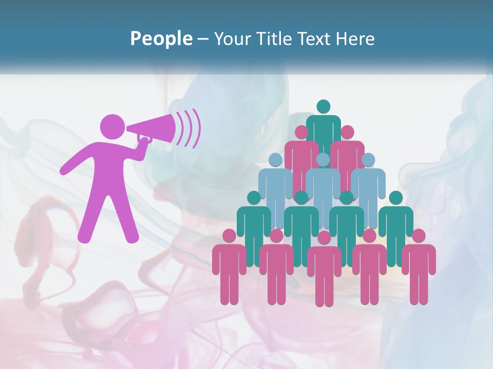 A Group Of Different Colored Smokes In The Air PowerPoint Template