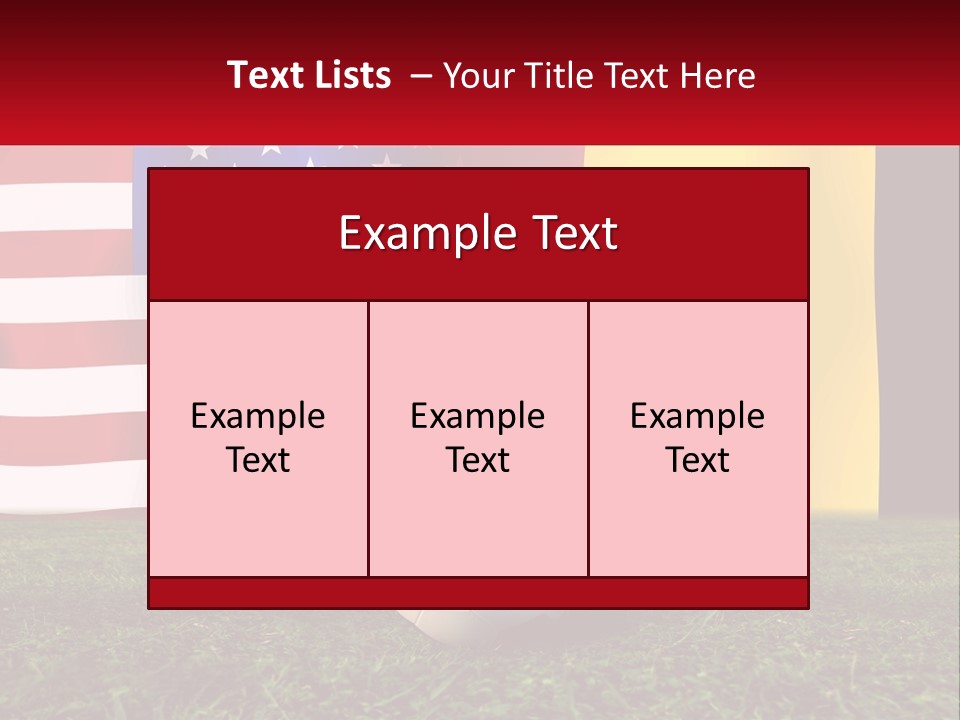 A Soccer Ball On A Field With Flags In The Background PowerPoint Template