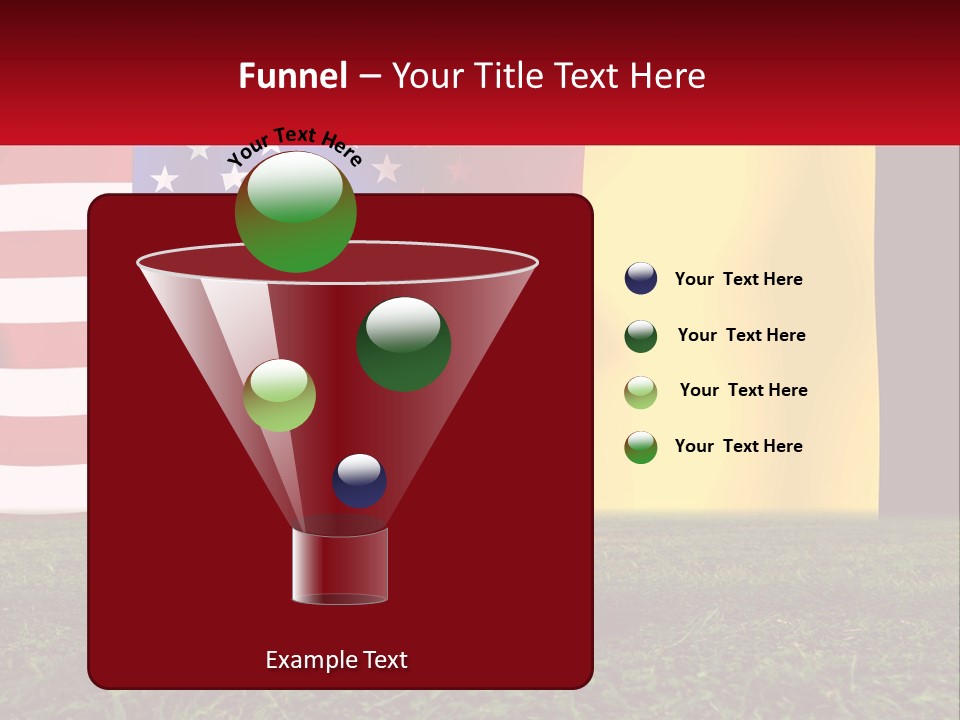 A Soccer Ball On A Field With Flags In The Background PowerPoint Template