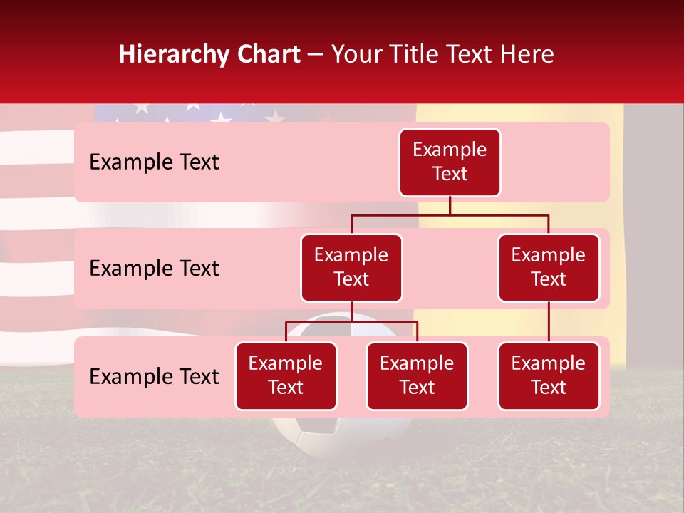 A Soccer Ball On A Field With Flags In The Background PowerPoint Template