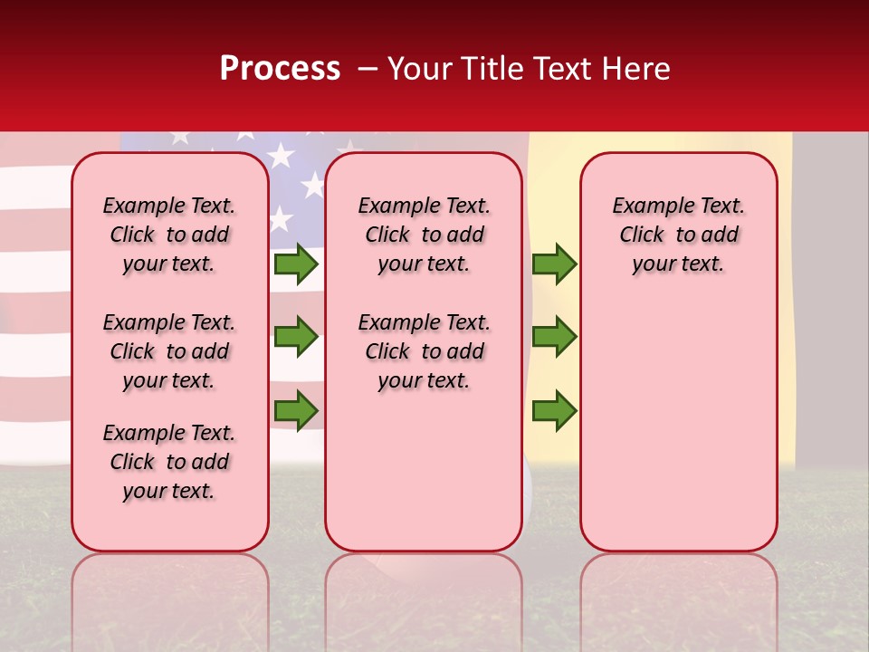 A Soccer Ball On A Field With Flags In The Background PowerPoint Template