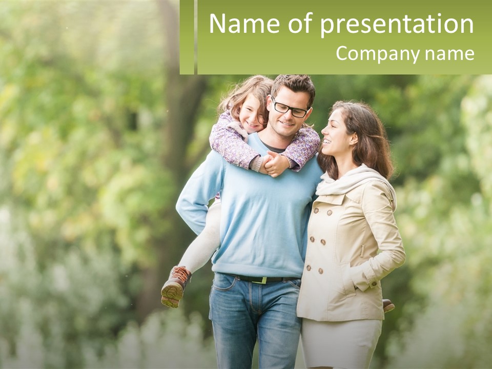 A Group Of People Walking Down A Street With Trees In The Background PowerPoint Template