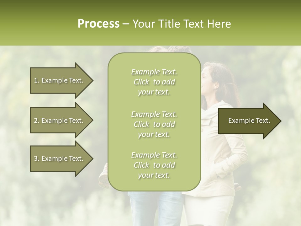A Group Of People Walking Down A Street With Trees In The Background PowerPoint Template
