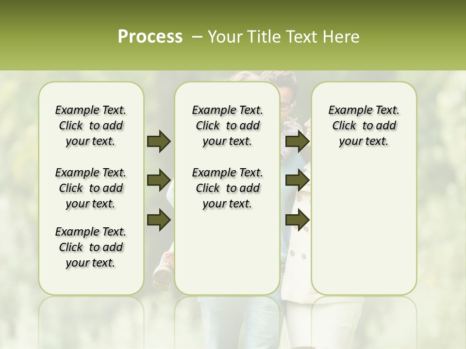 A Group Of People Walking Down A Street With Trees In The Background PowerPoint Template