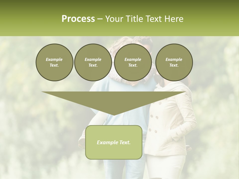 A Group Of People Walking Down A Street With Trees In The Background PowerPoint Template