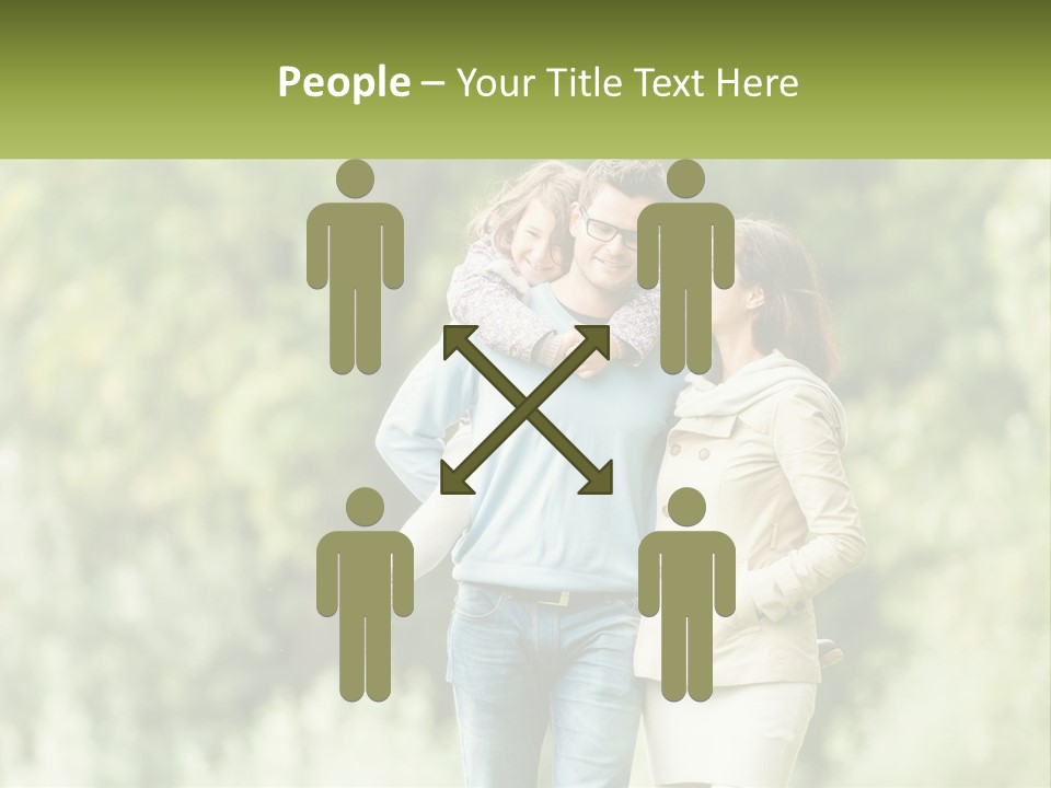 A Group Of People Walking Down A Street With Trees In The Background PowerPoint Template