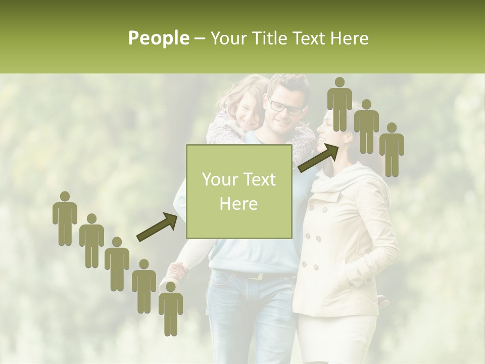 A Group Of People Walking Down A Street With Trees In The Background PowerPoint Template